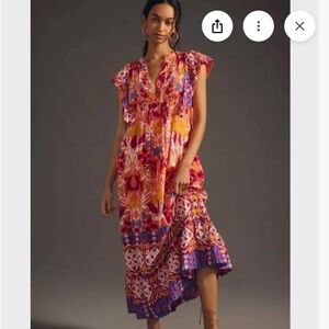 Maeve by Anthropologie Cassidy maxi dress Vibrant Pink and Purple - NWOT